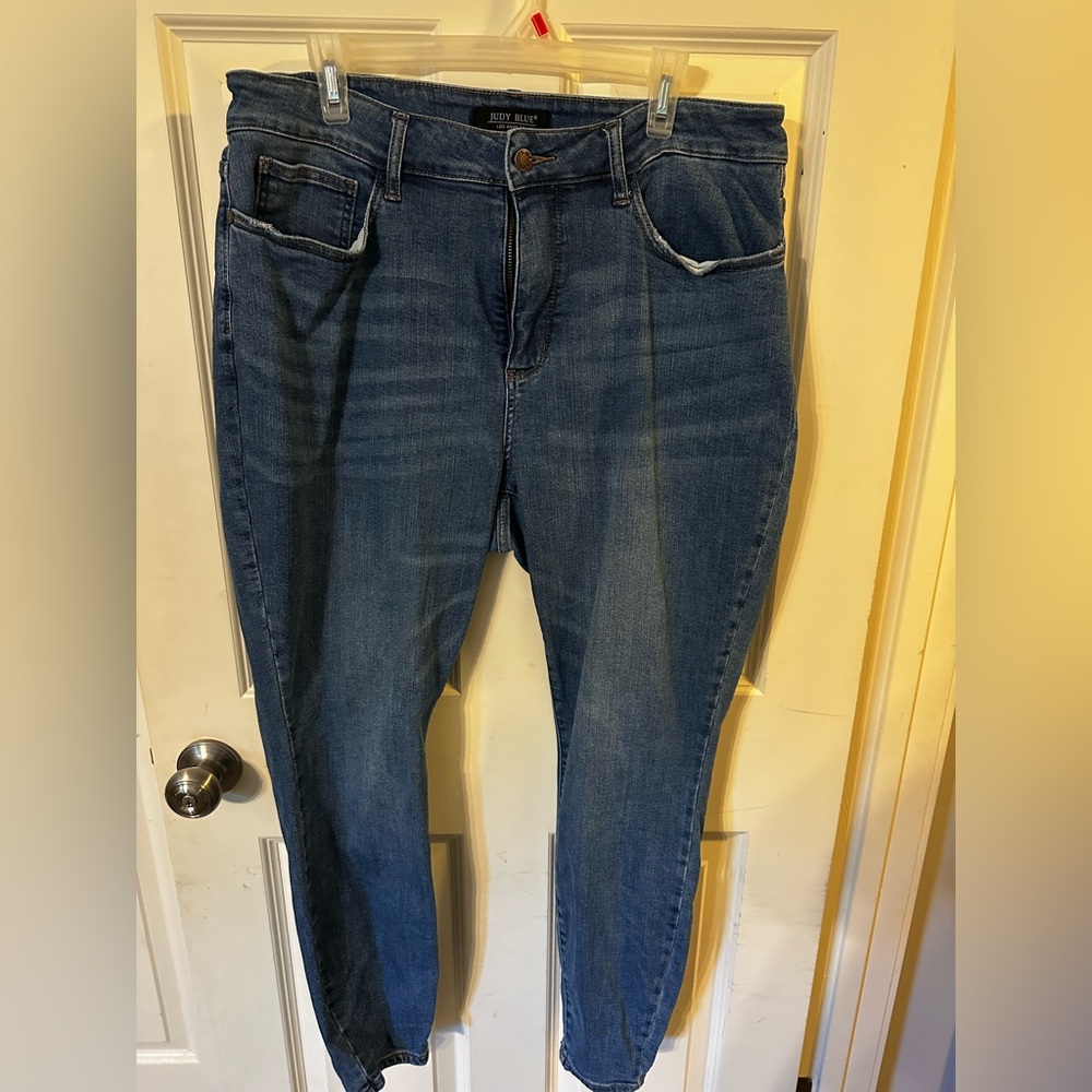 Judy Blue Fairbanks Style Tummy Control Top High Rise Med Wash Skinny Jeans 18W